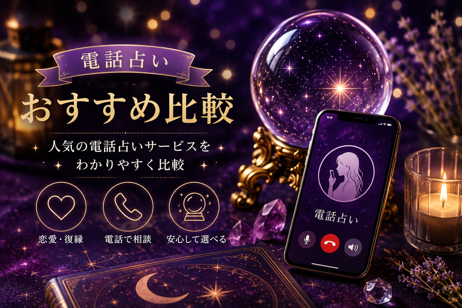 電話占いおすすめ比較｜人気の電話占いサービスを比較